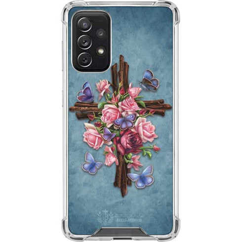Brigid Ashwood Flower Cross Galaxy A72 5G Clear Case